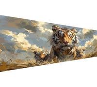 Diamond Painting Adultos Tigre,Diamond Painting NiñOs Otoño,Diamantes Para Manualidades Cuadros Diamantes 5d,Diy Piedra Redonda Cross Stitch Kit Para DecoracióN De Pared Hogar Regalo 100x200cm L1-613