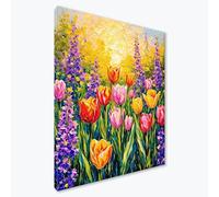 Diamond Painting Adultos Vistoso Diamond Painting Kit Completo, Flor Pintura de Diamante Niños, DIY 5D Cristal Bordado Punto de Cruz Manualidades para Decoracion Hogar, Regalo Mujer 90x120 cm F0-648