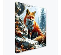Diamond Painting Adultos Zorros Diamond Painting Kit Completo, Animal Pintura de Diamante Niños, DIY 5D Cristal Bordado Punto de Cruz Manualidades para Decoracion Hogar, Regalo Mujer 100x130 cm F0-879