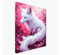 Diamond Painting Adultos Zorros Diamond Painting Kit Completo, Animal Pintura de Diamante Niños, DIY 5D Cristal Bordado Punto de Cruz Manualidades para Decoracion Hogar, Regalo Mujer 50x70 cm F0-895