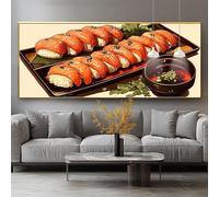 Diamond Painting Alimento Diamond Painting Adultos Pez Diamante Bordado Punto de Cruz, DIY Completo Pintura con Kit Manualidades Adultos Cuadro Ciamantes Decoración De Pared Del Hogar 40x60cm 0-sy705