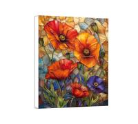 Diamond Painting Amapola, Diamond Painting Adultos Flor Pintura Diamante Punto de Cruz, Manualidades Adultos DIY Pintura De Diamante, Dibujos con Diamantes Para Decoración Pared Hogar 20x30cm 0a-942