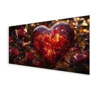 Diamond Painting Amar Diamond Painting Adultos Flor Punto de Cruz Kit Completo, DIY 5D Pintura de Diamante Adultos Cristal Bordado Manualidades Kit para Decoracion Hogar,Regalo Mujer 40x80cm B0-559