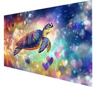 Diamond Painting Amar tortuga marina,Redondo Pintura Diamante 70x140cm z0-1