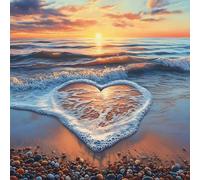 Diamond Painting Amor, Diamond Painting Adultos Mar Kits, DIY Punto De Cruz Diamantes Para Manualidades NiñOs E Principiantes, Cuadrado Full Drill Pintura De Diamante Para Decoracion Hogar 45x45cm 5-3