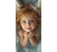 Diamond Painting Ángel, 5D Diamond Painting Adultos Niños Manualidades, ala Pintura Diamante Punto de Cruz Pintura Kit Artes Artesanal para Cuadros Decoracion Salon Modernos, Regalos, 40x90cm J-974