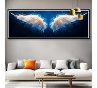 Diamond Painting Ángel Diamond Painting Adultos Grande, Pintar con Diamantes Ala Puzzle Diamantes Art Kits, DIY 5D Bordado Punto de Cruz Manualidades para Decoracion Hogar Regalo 90x270 cm P0-932