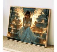 Diamond Painting Ángel Pintar por Numeros Adultos Mujer Full Cuadrado Drill, 5D Pintura de Diamante Kit, DIY Manualidades Adultos Cristal Bordado Punto de Cruz para Decoración Hogar 10x15cm, z@2053