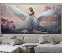 Diamond Painting Ángeles Diamond Art Hadas,Tamaño Grande 90x40 cm,5D Dibujos con Diamantes Cuadro Pintura Diamante Kit Completo Adultos DIY Puzzle Punto de Cruz Painting,Decoracion Hogar Pared S1058