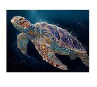 Diamond Painting Animal 40x30cm 2026 Nuevo Diamond Painting Adultos,Pintura Diamante Tortuga Marina Pintura de Diamante Niños,5D Cristal Bordado Punto de Cruz Kit para Decoracion Navidad,Regalo I-K679