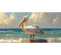 Diamond Painting animal,5D Diamond Painting Adultos Manualidades,Pelícanos Pintura Diamante Punto de Cruz Pintura Kit,Artes Artesanal para Decoracion Navidad Decoracion Salon,Regalo 90x180CM D-179