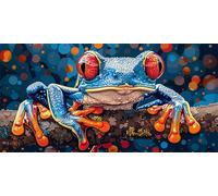 Diamond Painting animal,5D Diamond Painting Adultos Manualidades,rana Pintura Diamante Punto de Cruz Pintura Kit,Artes Artesanal para Decoracion Navidad Decoracion Salon,Regalo Mujer 60x120cm D-481