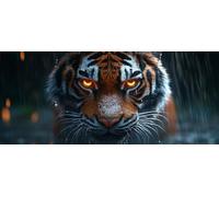 Diamond Painting Animal, 5D Diamond Painting Adultos Tigre, DIY Kit Manualidades Adultos, 5D Punto de Cruz Cuadro Diamante, DIY Pintura de Diamante Kits, Home Decor, Primavera Decor, 110x50cm Y-3544