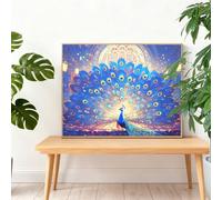 Diamond Painting Animal 90x60cm 2025 Pintura Diamante Pavo Real Gran Diamond Painting Adultos,Cuadros de Diamantes Bordado Manualidades Regalos para Mujer,DIY Diamantes Art Regalos Originales I-K580
