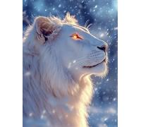 Diamond Painting Animal Diamond Painting Adultos, LeóN Pintura Diamante Niños DIY 5D Cristal Strass Punto de Cruz Puzzle de Diamantes Manualidades Kit Completo, Decoración Hogar Regalos 50x70cm y3-63Y