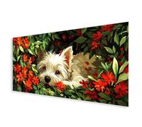 Diamond Painting Animal Diamond Painting Adultos Perro Punto de Cruz Kit Completo, DIY 5D Pintura de Diamante Adultos Grande Cristal Bordado Kit para Decoracion Hogar,Regalo Mujer 90x180cm B0-829