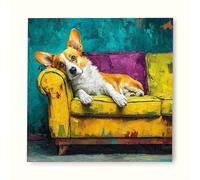 Diamond Painting Animal Diamond Painting Adultos, Pintura Diamante Perro Dibujos con Diamantes Niños DIY 5D Cristal Strass Bordado de Punto de Cruz Puzzle Manualidades Decoracion Hogar 80x80cm df22-6l