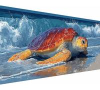 Diamond Painting Animal Diamond Painting Adultos, Playa Pintura Diamante Niños DIY 5D Cristal Strass Punto de Cruz Puzzle de Diamantes Manualidades Kit Completo, Decoración Hogar Regalos 30x60cm m7-z2