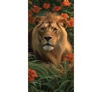Diamond Painting Animal Grande Il Leone60x120 cm, 5D Cuadro Manualidades adultos Diamante para Completo, Paisaje Diamond Art Kit para Niños, Rhinestones Bordado Punto de Cruz DIY Decoración f0j-89
