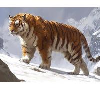Diamond Painting Animal, Kit Pintura Diamante Adultos Tigre 40x30 cm T0-563