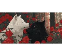 Diamond Painting animal Manualidades Adultos Pintura de Diamant bosque Punto de Cruz Kit Completo 5D DIY Diamond Painting Niños, Regalos Originales para Mujer, Home Decoration, 30x60cm s-55