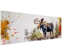 Diamond Painting Animales Diamond Painting Grande 120x40cm Punto de Cruz Pintura de Diamante Ciervo Manualidades Adultos Dibujos con Diamantes Cuadros Decoracion Salon Modernos Regalos para Mujer T-07