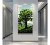 Diamond Painting Árbol 40x80cm, 5D Paisaje Pintura de Diamante para Manualidades Adultos, DIY Diamond Painting Kit Completo, Dibujos con Diamantes Arte para Decoración de Pared del Hogar -LR1104