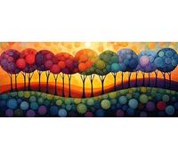 Diamond Painting áRbol, 5D Diamond Painting Adultos Color, DIY Kit Manualidades Adultos, 5D Punto de Cruz Cuadro Diamante, DIY Pintura de Diamante Kits, Home Decor, Primavera Decor, 200x100cm 8-8787