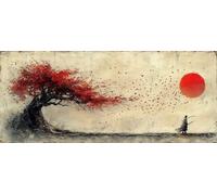 Diamond Painting áRbol, 5D Diamond Painting Adultos Vista, DIY Kit Manualidades Adultos, 5D Punto de Cruz Cuadro Diamante, DIY Pintura de Diamante Kits, Home Decoration, Primavera Decor 90x40cm 5-1562