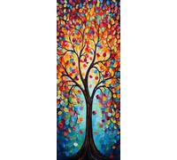 Diamond Painting Árbol Colorido Grande 100x200cm, 5D Abstracto Pintura de Diamante Manualidades Adultos, DIY Diamond Painting Kit Completo, Dibujos con Diamantes para Decoración de Pared -LR1430