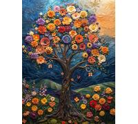 Diamond Painting Árbol De La Vida 30x40cm Diamond Painting Adultos Flor, 2025 Full Drill Manualidades Adultos Pintura de Diamante, 5D Cristal Punto de Cruz Cuadro Diamantes Kits, Regalo Mujer Q-1141T