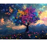 Diamond Painting Árbol de la vida Diamond Painting Adultos Manualidades Punto de Cruz Diamante Arte de Cristal Kit, 5D DIY Pintura de Diamante Niños Kit Completo para Decoración 40x50cm Paisaje Z#-532