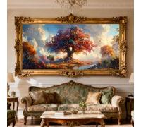 Diamond Painting Árbol De La Vida, Otoño Diamond Painting Adultos Completa Kit 120x50cm, Pintura Diamante Punto de Cruz Kit Completo, DIY Diamantes Puzzle Pintar por Numeros Adultos, Decor Gift,O-208G