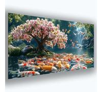 Diamond Painting Árbol Diamond Painting Adultos, 5D Paisaje Pintura de Diamante Adultos, DIY Round Full Drill Pintar con Diamantes Punto de Cruz Kit Completo para Decoracion Hogar 60x120 cm 0u-675