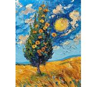 Diamond Painting áRbol, DIY 5D Diamond Painting Kit DíA, 5D Pintura Diamante Cuadro Diamantes Kit Bordado Principiantes DIY Full Drill Cuadrado Embroidery Decorazioni Casa, Regalo 40x60cm C-A677