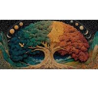 Diamond Painting áRbol Manualidades Adultos, DIY Kit Punto de Cruz kit completo, Abstracto Diamond Painting Adultos Mosaico Manualidades, Home Decoration, Regalo Mujer 200x100cm -ZC2512T81