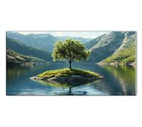 Diamond Painting Árboles Lago, 5D Diamond Painting Adultos, Manualidades Adultos DIY Cristal Pintura de Diamante, Kit de Bordado Punto de Cruz, Cuadros Decoracion Salon Modernos 80x160 cm J26-11434