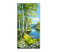 Diamond Painting Árboles Río, 5D Diamond Painting Adultos y Principiantes, Manualidades Adultos DIY Cristal Pintura de Diamante, Kit Bordado Punto de Cruz, Cuadros Decoracion Hogar 70x140cm J26-2625