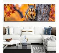 Diamond Painting Ardilla Diamond Painting Adultos Grande Paisaje 90x270cm Manualidades Adultos 5D DIY Ronda Pintura Diamante Pintura Cuadro Diamantes Punto de Cruz para Decoración Pared Hogar,Model555