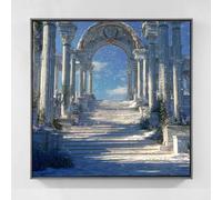 Diamond Painting Arquitectura Pintura Diamante Adultos, Cuadros de Diamantes Paisaje Diamond Art Kit, Hazlo tú Mismo 5D Cristal Piedras Punto de Cruz per Decoración de Pared Regalo 100x100cm tb67-3x