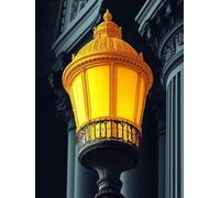 Diamond Painting Arquitectura Pintura Diamante Luces de la calle Diamond Painting Adultos Niños 5D Cristal Strass Punto de Cruz Puzzle de Diamantespara Decoración de Pared del Hogar 90x120cm 6r-202