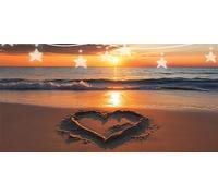 Diamond Painting Atardecer Diamond Painting Adultos Amar Manualidades Adultos, Cuadro Diamantes, Bordado Punto de Cruz Manualidades, Dimond Painting Kit para Decoración Pared Del Hogar 30x60cm G6-407