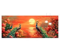 Diamond Painting Atardecer Diamond Painting Adultos Pavo Real Dibujos con Diamantes Manualidades Adultos 5D DIY Mosaico Bordado Punto de Cruz Kit Completo Pintura con, Pared Decoración 80x240cm z907f