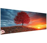 Diamond Painting Atardecer Diamond Painting Grande 120x40cm Punto de Cruz Pintura de Diamante Árbol Manualidades Adultos Dibujos con Diamantes Cuadros Decoracion Salon Modernos Regalos para Mujer U-22