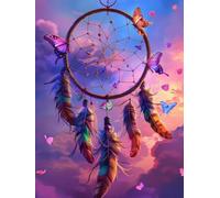 Diamond Painting AtrapasueñOs, 5D Diamond Painting Adultos Mariposa, DIY Manualidades Adultos, Dibujos con Diamantes Punto de Cruz Kit, Pintura de Diamante para Decoracion Hogar 100x135cm 5-4059