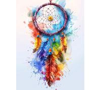 Diamond Painting AtrapasueñOs Pintura Diamante Pluma Diamond Painting Adultos Principiante 5D DIY Cristal Punto de Cruz Diamante Manualidades Adultos para Decoracion Habitacion (90x120cm) -yxy2506ZB