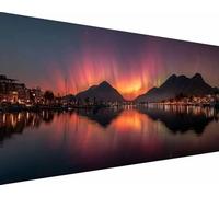 Diamond Painting Aurora Diamond Painting Adultos, Paisaje Pintura Diamante Niños DIY 5D Cristal Strass Punto de Cruz Puzzle de Diamantes Manualidades para Decoración Hogar Regalos 50x100cm o2-b7