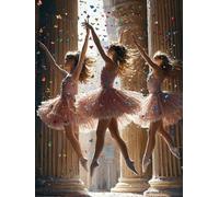 Diamond Painting Bailar, DIY 5D Diamond Painting Kit Mariposa, 5D Pintura Diamante Cuadro Diamantes Kit Bordado Principiantes DIY Full Drill Round Embroidery Kit per Decorazioni Pareti, 60x90cm 3-ME21