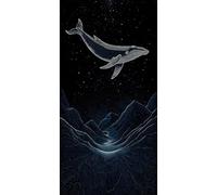 Diamond Painting Ballena, Diamond Art Bordado Punto de Cruz Kit Completo Abstracto Manualidades Adultos Pintura de Diamante 50x100cm, Cuadro Diamantes para Cuadros Decoracion Salon Modernos DZSH3845