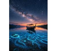 Diamond Painting Barco Kit, Manualidad Creativa y Relajante 20x30cm C8-271 | 5D DIY Pintura Diamante Paisaje, Kit Manualidades Adultos, Ideal para Regalar o Decoración de Pared del Hogar